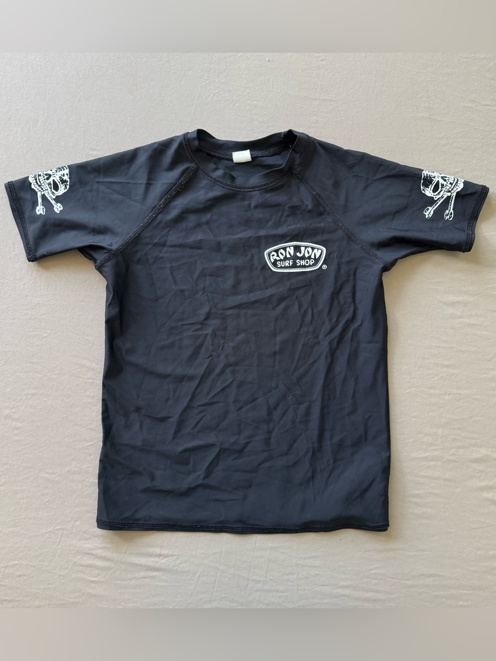 Vintage Ron Jon Surf Shop Skull Sleeve Rash Guard